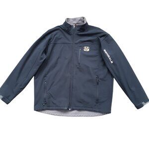 Cincinnati Bengals Soft Shell Jacket XXL Fleece Lined NFL Team Apparel Black